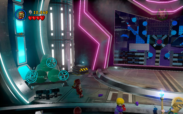 In the same location three barrel racks are hidden (one on the left, two on the right) - destroy them to obtain a minikit - Magnetic Personality | Minikit Sets - Minikit Sets - LEGO Marvel Super Heroes Game Guide & Walkthrough