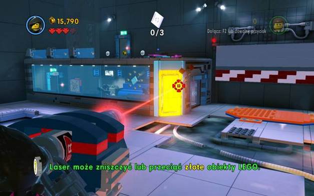 The laser can cut through gold bricks - Escape from Bricksburg - The story mode - The LEGO Movie Videogame - Game Guide and Walkthrough
