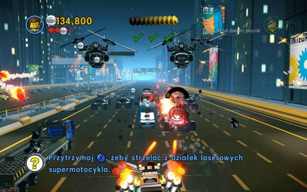 First, destroy the ground units - Escape from Bricksburg - The story mode - The LEGO Movie Videogame - Game Guide and Walkthrough