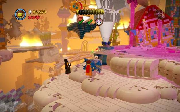 Fix Abraham Lincoln's vehicle - Attack on Cloud Cuckoo Land - The story mode - The LEGO Movie Videogame - Game Guide and Walkthrough