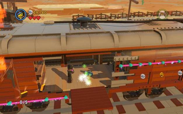 A manual page will appear after destroying the robot - Escape from Flatbush - Golden manuals and pants - The LEGO Movie Videogame - Game Guide and Walkthrough