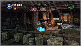 Bottle 9 - The bottle is on the central platform of the left mast - The Black Pearl Attacks - bottles - The Curse of the Black Pearl - LEGO Pirates of the Caribbean: The Video Game - Game Guide and Walkthrough