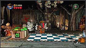Climb the wall and throw down all blue and white bricks - A Touch of Destiny - walkthrough - Dead Man's Chest - LEGO Pirates of the Caribbean: The Video Game - Game Guide and Walkthrough
