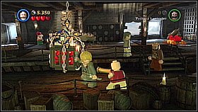 Go to the right omitting the tentacle near the stairs and use another cannon - again shoot at the purple pieces of a tentacle - Kraken - walkthrough - Dead Man's Chest - LEGO Pirates of the Caribbean: The Video Game - Game Guide and Walkthrough