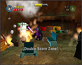 Inside Yoda's shack, use the Dark Side on his plasma TV - Dagobah - Freeplay Mode - Episode V - LEGO Star Wars II: The Original Trilogy - Game Guide and Walkthrough