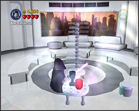 Use the Force on the sculpture in the room where you fought Boba Fett - Betrayal Over Bespin - Freeplay Mode - Episode V - LEGO Star Wars II: The Original Trilogy - Game Guide and Walkthrough