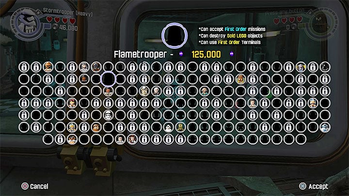 It is best to try to find collectibles in this chapter in the free game mode, only after you have unlocked a greater number of playable characters - Chapter 7 - The Resistance | Minikits and red bricks - Minikits and red LEGO bricks - LEGO Star Wars: The Force Awakens Game Guide