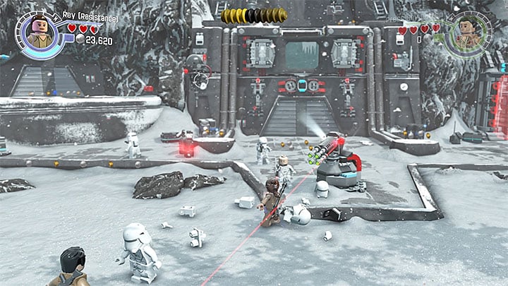 The area with the fourth droid - Chapter 8 - Starkiller Sabotage | Minikits and red bricks - Minikits and red LEGO bricks - LEGO Star Wars: The Force Awakens Game Guide