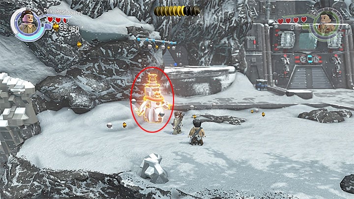 Reward for obtaining the brick: stud multiplier x4 - Chapter 8 - Starkiller Sabotage | Minikits and red bricks - Minikits and red LEGO bricks - LEGO Star Wars: The Force Awakens Game Guide