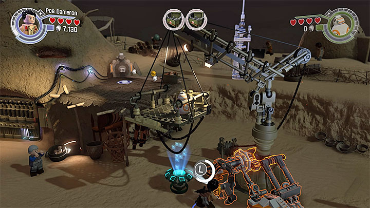 Transport BB-8 to the left side. - Chapter 1 - Assault on Jakku | Walkthrough - Story Mode - LEGO Star Wars: The Force Awakens Game Guide