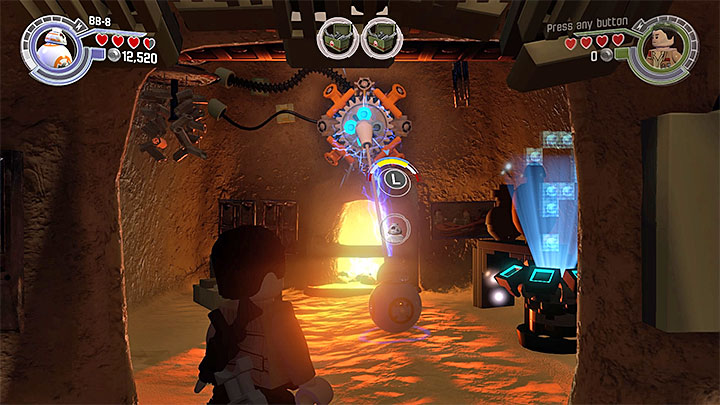 Charge the generator with BB-8. - Chapter 1 - Assault on Jakku | Walkthrough - Story Mode - LEGO Star Wars: The Force Awakens Game Guide
