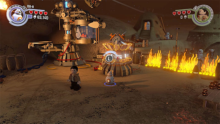 BB-8 must charge the generator. - Chapter 1 - Assault on Jakku | Walkthrough - Story Mode - LEGO Star Wars: The Force Awakens Game Guide