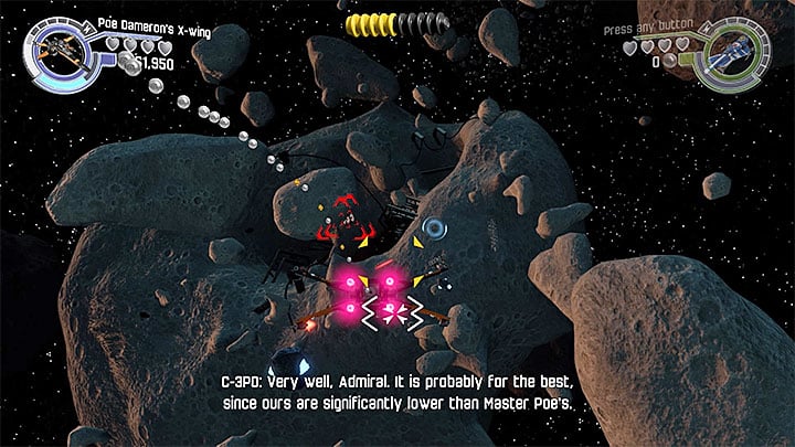 You can obtain the minikit during a controlled flight - Poe to the Rescue | Minikits and red bricks - Minikits and red LEGO bricks - LEGO Star Wars: The Force Awakens Game Guide