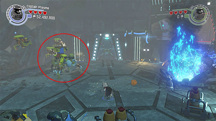 Use the bricks to construct an object on the left side - The Crimson Corsair | Minikits and red bricks - Minikits and red LEGO bricks - LEGO Star Wars: The Force Awakens Game Guide