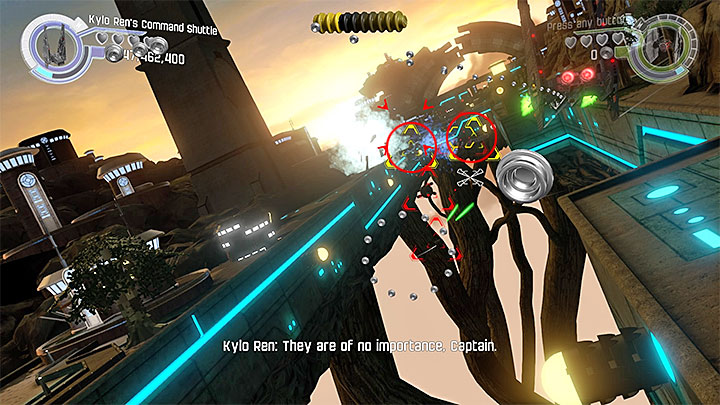 Two other transporters will appear soon after you pass through the circle with the second minikit that was described above - Ottegan Assault | Minikits and red bricks - Minikits and red LEGO bricks - LEGO Star Wars: The Force Awakens Game Guide