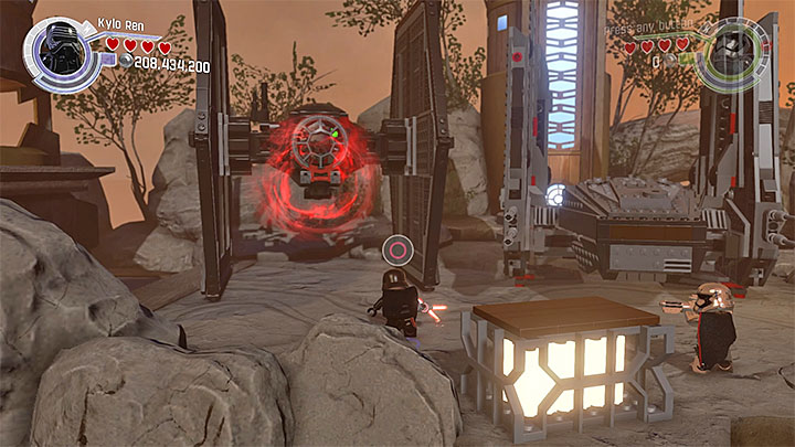 Use the Force on the Tie Fighter - Ottegan Assault | Minikits and red bricks - Minikits and red LEGO bricks - LEGO Star Wars: The Force Awakens Game Guide