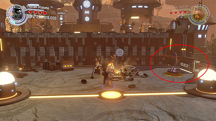 Construct the object on the right side - Ottegan Assault | Minikits and red bricks - Minikits and red LEGO bricks - LEGO Star Wars: The Force Awakens Game Guide