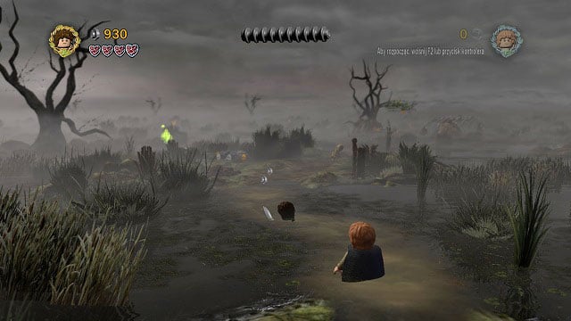 You begin the mission on dry land, but soon enough you will have to travel through marshes - The Dead Marshes - Walkthrough - Act II - LEGO The Lord of the Rings - Game Guide and Walkthrough