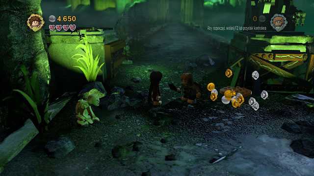 Now just push it (K) to make the hook appear - The Secret Stairs - Walkthrough - Act III - LEGO The Lord of the Rings - Game Guide and Walkthrough