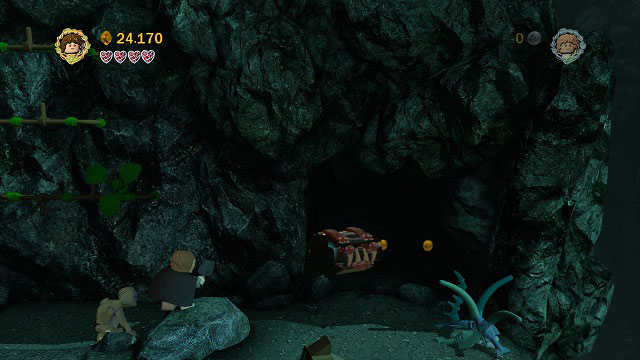 At the top of the stairs you will first of all need to visit the cave on the right side - The Secret Stairs - Walkthrough - Act III - LEGO The Lord of the Rings - Game Guide and Walkthrough