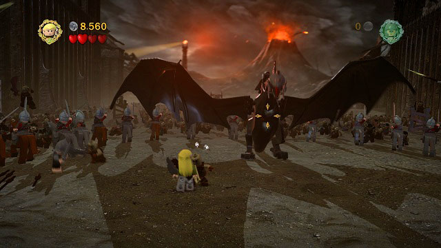 Now you will have to face a Nazgul on its beast - The Black Gate - Walkthrough - Act III - LEGO The Lord of the Rings - Game Guide and Walkthrough