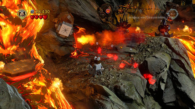 This Minikit can be found nearby the fire trap - Prologue - Collectibles - LEGO The Lord of the Rings - Game Guide and Walkthrough