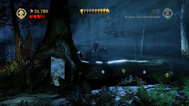 The climbing spot can be found in the drilled trunk which was previously blocked by a spider-web - The Black Rider - Collectibles - LEGO The Lord of the Rings - Game Guide and Walkthrough