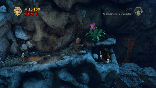 #2 - after crossing the gulf by using the plant placed by Sam - Weathertop - Collectibles - LEGO The Lord of the Rings - Game Guide and Walkthrough