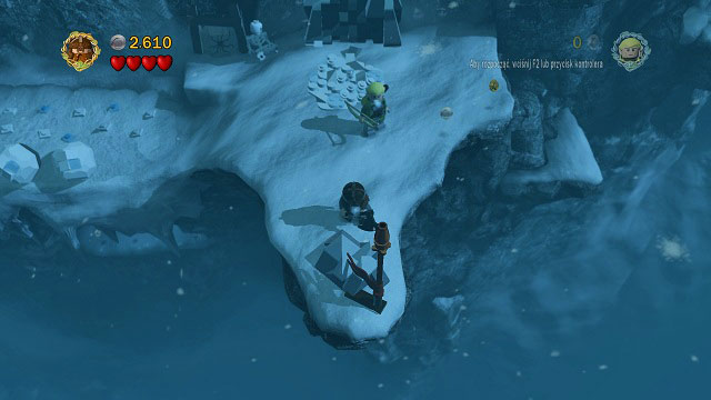 #2 - After going past the first camp and collecting your team, you will have to head left along the wall - The Pass of Caradhras - Collectibles - LEGO The Lord of the Rings - Game Guide and Walkthrough