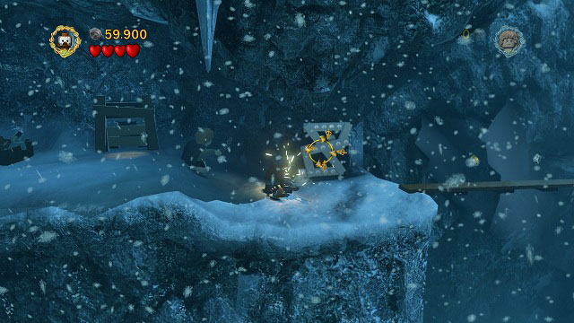 In the area where you get inside a narrow tunnel with Sam to dig up boards for a bridge - The Pass of Caradhras - Collectibles - LEGO The Lord of the Rings - Game Guide and Walkthrough