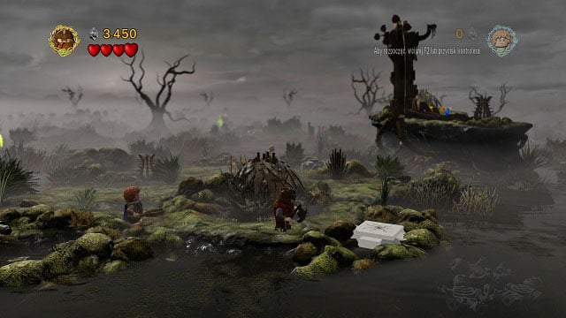 #2 - By the first wall of fire in the upper left part of the island - The Dead Marshes - Collectibles - LEGO The Lord of the Rings - Game Guide and Walkthrough