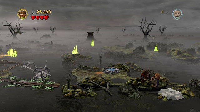 #4 - To the left of the road leading to the fourth wall of fire - The Dead Marshes - Collectibles - LEGO The Lord of the Rings - Game Guide and Walkthrough