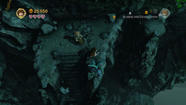 #2 In the dark cave by the climbable wall - Secret Stairs - Collectibles - LEGO The Lord of the Rings - Game Guide and Walkthrough