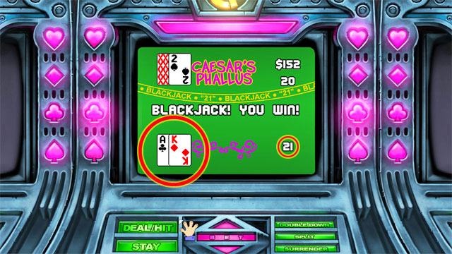 Your goal is to get 21 points - Money and gambling - Game elements - Leisure Suit Larry: Reloaded - Game Guide and Walkthrough