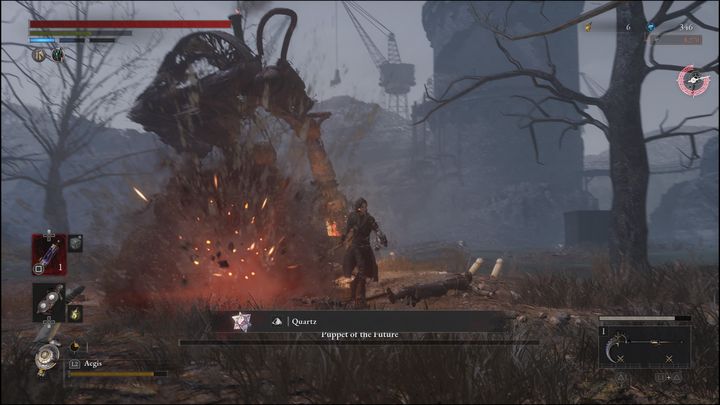 For defeating a single Puppet of the Future, you will receive 3,027 Ergo and Quartz - Lies of P: How to defeat Puppet of the Future in Barren Swamp? - Sidebars - Lies of P Guide