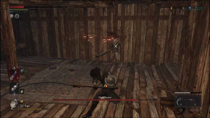 If you are at a distance from the doctor, and use a Pulse Cell or any other consumable, he will most likely throw a dagger at you - Lies of P: How to defeat Owl Doctor boss? - Sidebars - Lies of P Guide