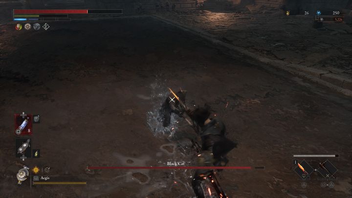 Typically, the boss will attack with a two-attack combo, which is quite easy to block - Lies of P: How to defeat the Black Cat boss? - Sidebars - Lies of P Guide