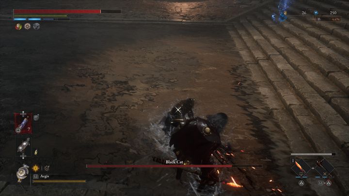 The boss can also sometimes perform a long-range thrust with his weapon - Lies of P: How to defeat the Black Cat boss? - Sidebars - Lies of P Guide