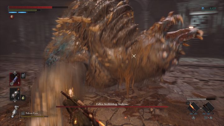 The boss often attacks with his hands when you are in front of him - Lies of P: How to defeat the boss Fallen Archbishop Andreus? - Main - Lies of P Guide