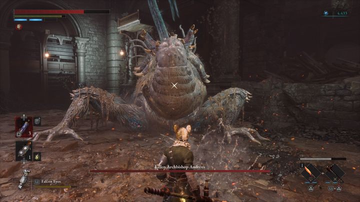 The boss can also attack with his tongue, although the animation of the attack is very similar to the one where he attacks with his hands - Lies of P: How to defeat the boss Fallen Archbishop Andreus? - Main - Lies of P Guide