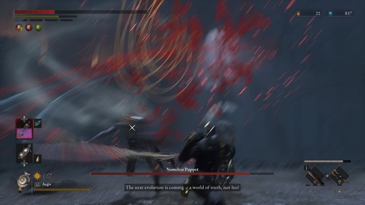 If the opponent jumps are not that high, it will often repeat the same attack two times - Lies of P: How to defeat Nameless Puppet boss? - Sidebars - Lies of P Guide