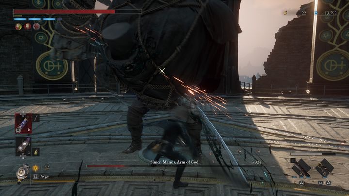 A good tactic would be to approach him from a side or back as the boss doesn't know how to respond to such attacks - Lies of P: How to defeat Simon Manus, Arm of God/Awakened God boss? - Main - Lies of P Guide