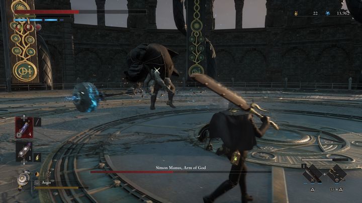 This rarely happens, but once in a while Simon Manus may go berserk and slash everything in front of him relentlessly - Lies of P: How to defeat Simon Manus, Arm of God/Awakened God boss? - Main - Lies of P Guide