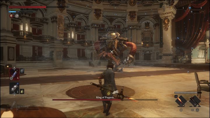 From time to time, the King of Puppets may also dig his hands into the ground and jump to the side to get into a better position - Lies of P: How to defeat the Puppet King / Romeo, the Puppet King boss? - Main - Lies of P Guide