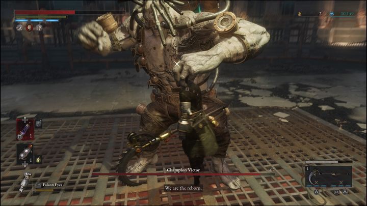 Before initiating the battle, equip a weapon that applies Overheat - Lies of P: How to defeat Champion Victor? - Main - Lies of P Guide