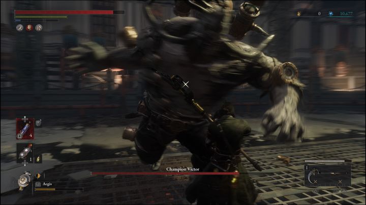 It may also happen that the boss will start to flex his muscles and laugh, which means he will attempt to grab you - Lies of P: How to defeat Champion Victor? - Main - Lies of P Guide