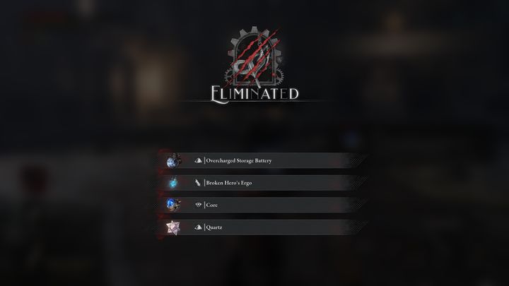 For defeating the Scrapped Watchman, you will receive 5040 Ergo, Quartz, Core, Broken Hero's Ergo, and Overcharged Storage Battery - Lies of P: How to beat the boss Scrapped Watchman? - Main - Lies of P Guide