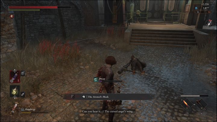 For defeating The Atoned, you will receive 2226 Ergo, The Atoned's Mask, and (if you told her the truth at the very beginning) the cable car key - Lies of P: How to defeat The Atoned boss? - Sidebars - Lies of P Guide