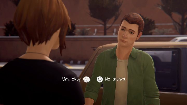 He will offer you a hug when he discovers that you were thrown out of the school - Chapter 1 Life Is Strange: Before the Storm Episode 2 Brave New World - Episode 2 - Brave New World - Life Is Strange: Before the Storm Game Guide