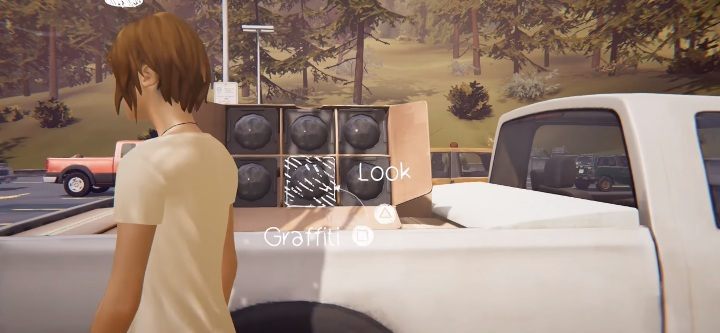 The first graffiti in this episode can be painted on the parking lot in front of the school - Graffiti Life Is Strange: Before the Storm Episode 2 Brave New World - Episode 2 - Brave New World - Life Is Strange: Before the Storm Game Guide